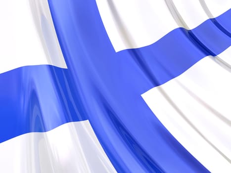 Glossy flag of Finland.