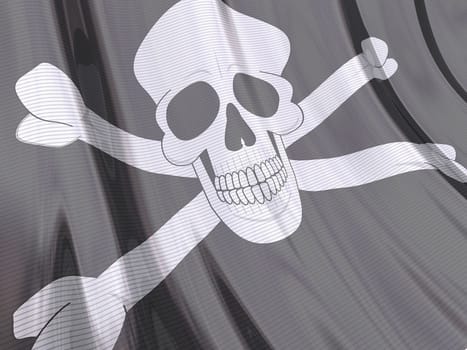 Glossy flag of Pirate.