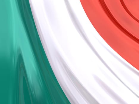 Glossy flag of Italy.