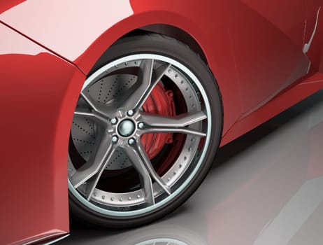 Concept wheel created and designed without bases in existing brands.