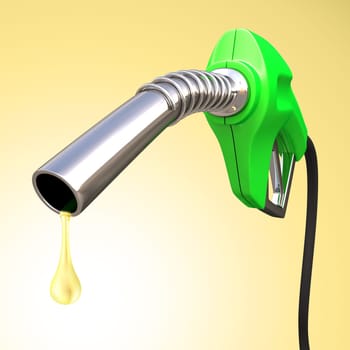 Gas pump with a drop of gasoline fuel.