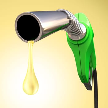 Gas pump with a drop of gasoline fuel.