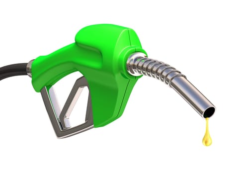 Gas pump with a drop of gasoline fuel.