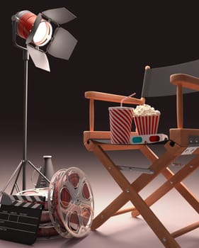 Studio recording, pause for snack and see the movie.