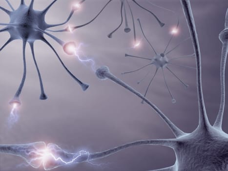 Image concept of a network of neurons in the human brain.