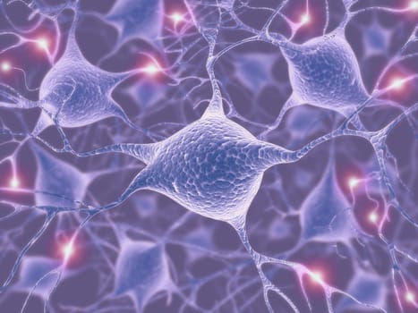 Image concept of a network of neurons in the human brain.