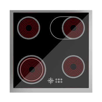 Ceramic cooktop isolated on white
