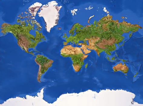 High resolution of the Planet Earth painted texture.