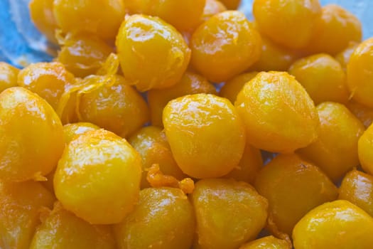 Ancient Thai Dessert, close up thai sweet dessert