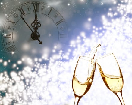 Glasses of champagne at New Year's Eve