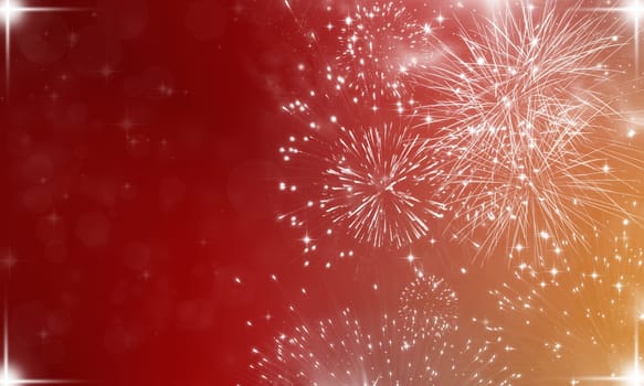 Abstract Christmas background of glistering holiday lights