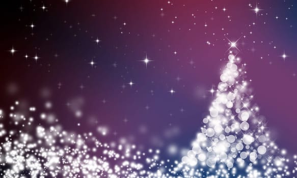Abstract Christmas background of glistering holiday lights