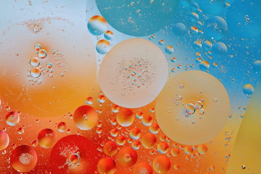 Abstract macro image of oil and water mixture