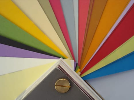 Paper colors abstract background. Printing paper samples.