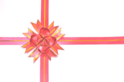 ribbon and bow isolated on white background