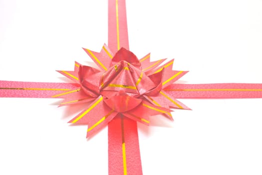 ribbon and bow isolated on white background