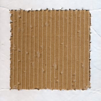 Cardboard blank paper frame background. Grunge design element.