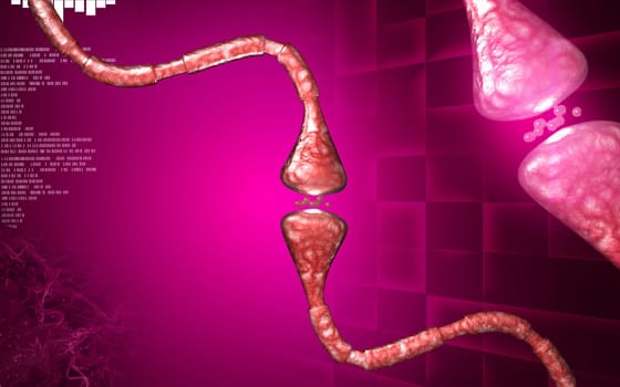 Digital illustration of Synapse in colour background