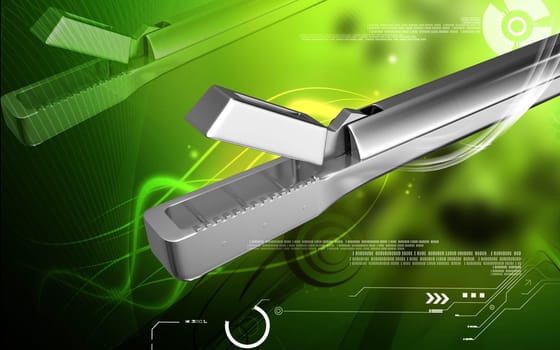 Digital illustration of Kevorkian tip in colour background