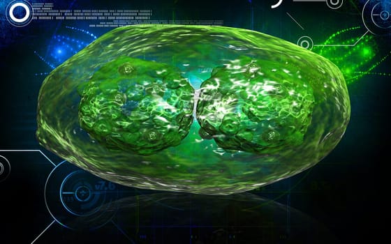 Digital illustration of pox virus in colour background