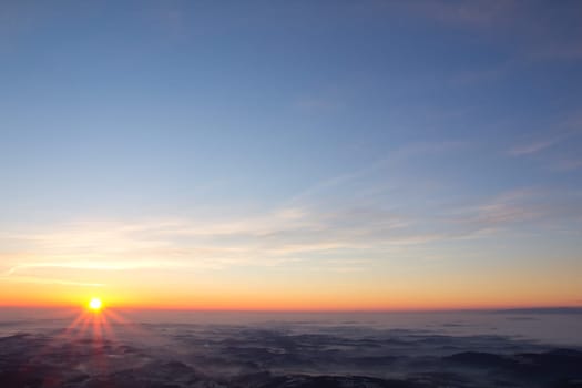 Sunrise on the mountain