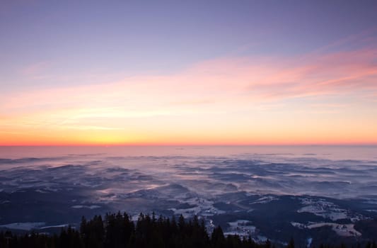 Sunrise on the mountain