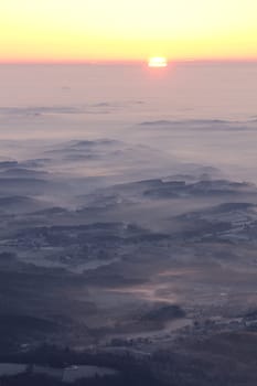 Sunrise on the mountain