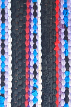 close up colorful doormat use for background