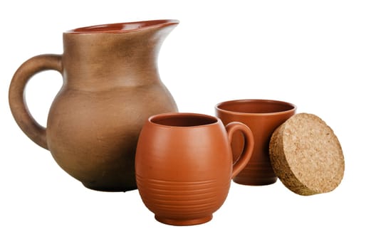 Set of Pottery, it is isolated on white
