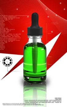 Digital illustration of medicine in colour background