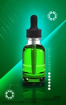Digital illustration of medicine in colour background