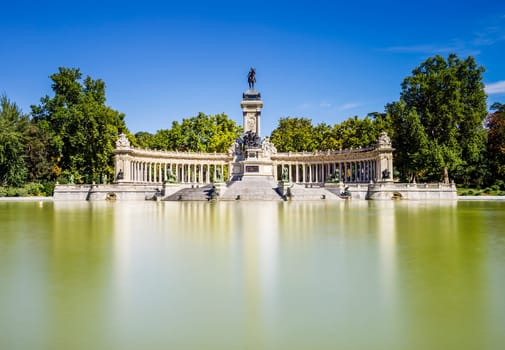 Monument to Alonso XII, Buen Retiro park, Madrid, Spain