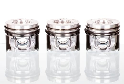 Pistons isolated on white