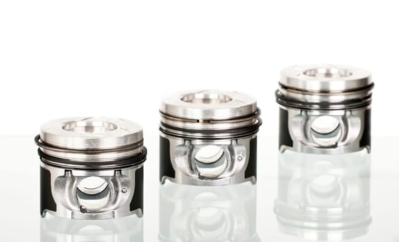 Pistons isolated on white