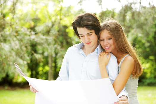 a young married couple imagines his new home