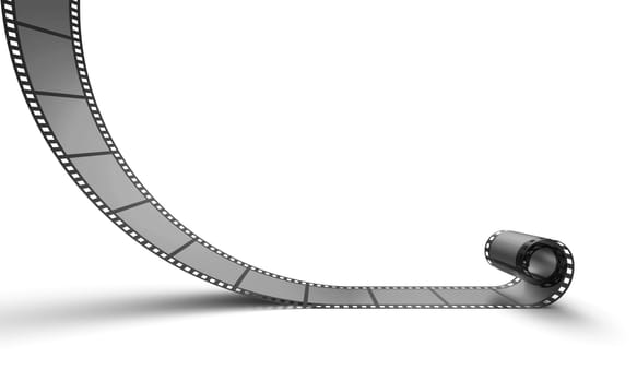 3D Cinema Concept - Silver Film Roll 1