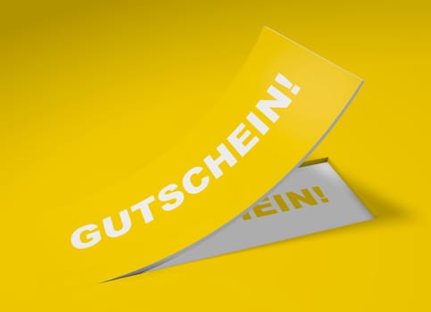3D Label Yellow - Voucher!