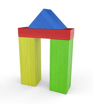House made of colourful building blocks 8