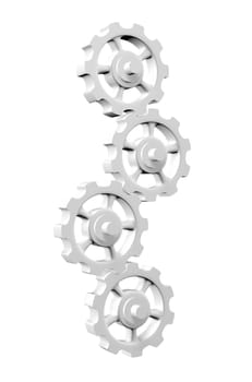 Four gears white insulated 3