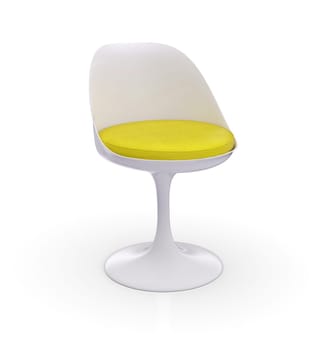 Futuristic Chair - White Yellow