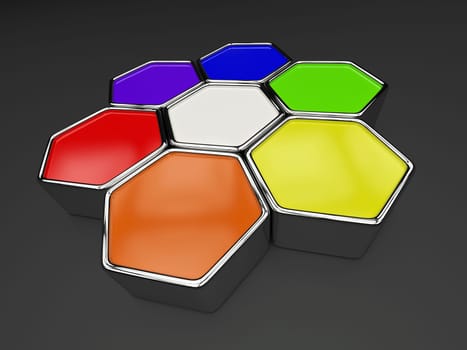 Hexagon Building Block Concept - The Color Wheel 2