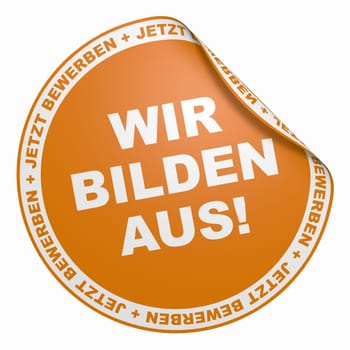 3D Sticker Orange - We train