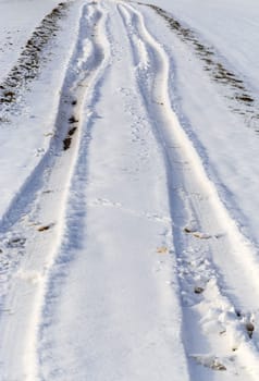 Lanes in the snow