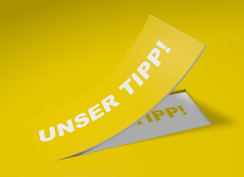 3D Label Yellow - Our Tip!