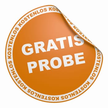 3D Sticker Orange- Free Sample