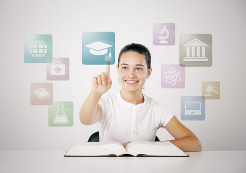 Young girl chooses his future career