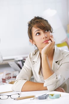 Portrait of attractive female designer