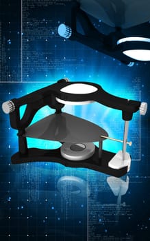 Digital illustration of Dental magnetic adjustable in colour background