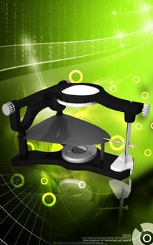 Digital illustration of Dental magnetic adjustable in colour background