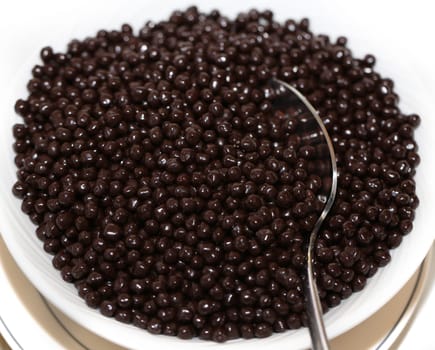Chocolate balls in a bowl